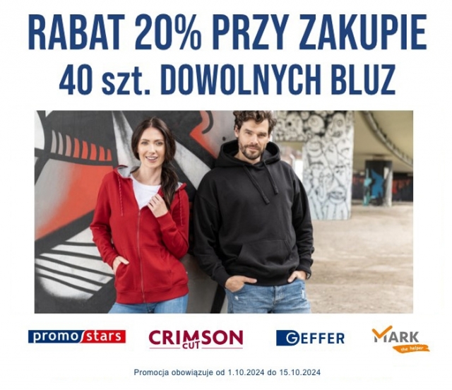 Promocja "BLUZY -20%" - szczegóły w regulaminie.
