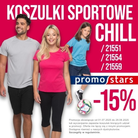 Promocja na koszulki sportowe CHILL -15%