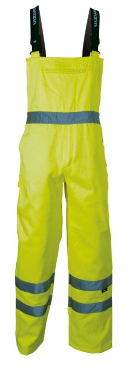 Spodnie ostrzegawcze na szelkach dwukolorowe