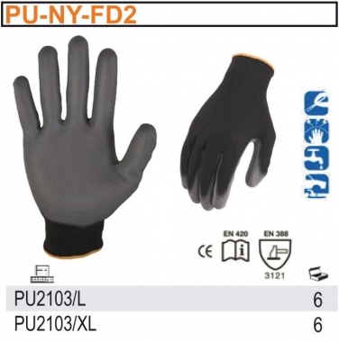 Rękawice robocze z powłoką PU