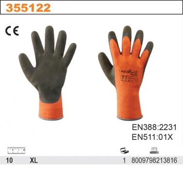 Rękawice robocze grube, pokryte lateksem