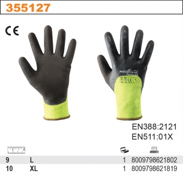 Rękawice robocze grube, pokryte lateksem