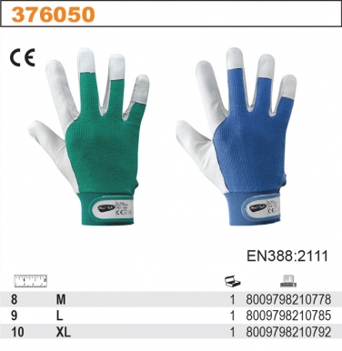 Rękawice robocze z owczej skóry licowej BALL 376050, ROZMIAR 10 (1PARA)