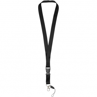 Smycz Sagan z odczepianą klamrą, uchwyt do telefonu