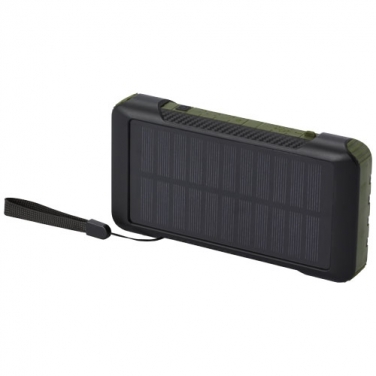 Soldy powerbank solarny o pojemności 10 000 mAh z dynamem wykonany z tworzyw sztucznych pochodzących z recyklingu z certyfika