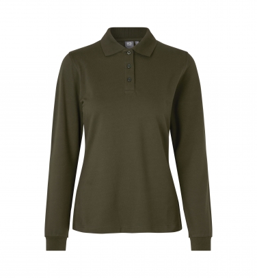 Koszulka polo długi rękaw | stretch | damski